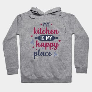 My kitchen is my happy place chef design Hoodie